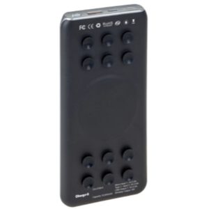 סוללת גיבוי 10,000MAH טעינה אלחוטית מהירה עם כריות הצמדה בצבע שחור