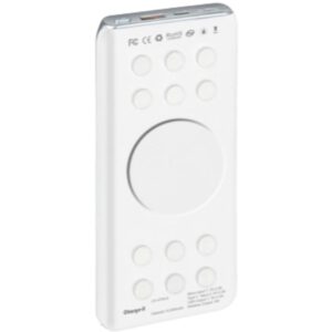 סוללת גיבוי 10,000MAH טעינה אלחוטית מהירה עם כריות הצמדה בצבע לבן