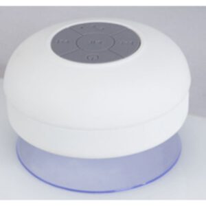 רמקול Bluetooth מוגן מים עם כרית הצמדה בצבע לבן