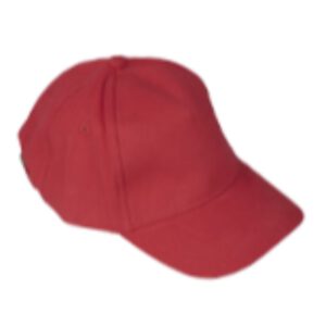 כובע כותנה 5/6 פאנל מצחייה בצבע אדום
