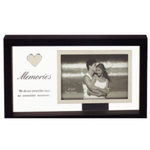 MEMORIES מסגרת לתמונה לב עץ/זכוכית 4x6